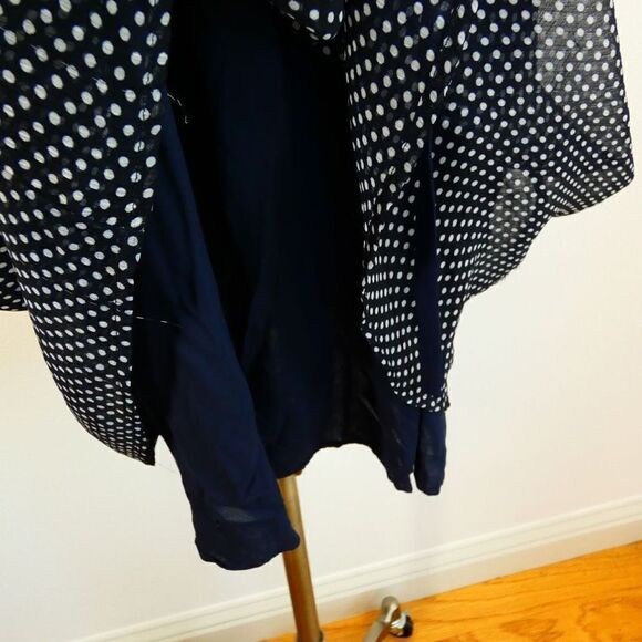 💜 3/$30 6/$50 1 11 Tylho Navy White Polka Dot Large Dress - Flawed Print - Picture 14 of 14
